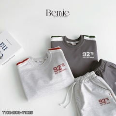 Set bộ thể thao tay dài phối màu chất da cá họa tiết 92 cho bé trai size 1 đến 7 tuổi BERNIE T1024B03