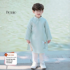 Áo dài cách tân áo dài Sắc Việt cho bé trai chất tafta tre kèm hình thêu size 9 tới 25kg BERNIE T0925B02