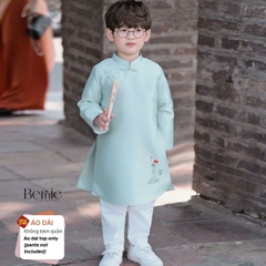 Áo dài cách tân áo dài Sắc Việt cho bé trai chất tafta tre kèm hình thêu size 9 tới 25kg BERNIE T0925B02