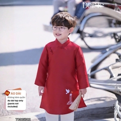 Áo dài cách tân áo dài Sắc Việt cho bé trai chất tafta tre kèm hình thêu size 9 tới 25kg BERNIE T0925B02