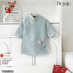 Áo dài cách tân áo dài Sắc Việt cho bé trai chất tafta tre kèm hình thêu size 9 tới 25kg BERNIE T0925B02