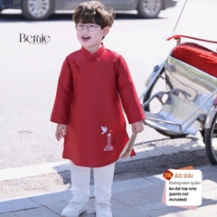 Áo dài cách tân áo dài Sắc Việt cho bé trai chất tafta tre kèm hình thêu size 9 tới 25kg BERNIE T0925B02