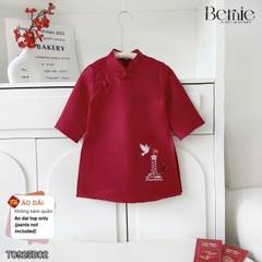 Áo dài cách tân áo dài Sắc Việt cho bé trai chất tafta tre kèm hình thêu size 9 tới 25kg BERNIE T0925B02