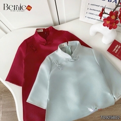 Áo dài cách tân áo dài Sắc Việt cho bé trai chất tafta tre kèm hình thêu size 9 tới 25kg BERNIE T0925B02