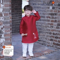 Áo dài cách tân áo dài Sắc Việt cho bé trai chất tafta tre kèm hình thêu size 9 tới 25kg BERNIE T0925B02