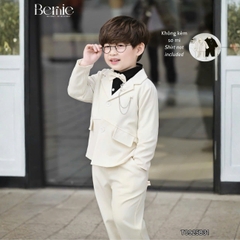 Set bộ vest Minh quân tay dài (ko kèm áo sơ mi) phối dây cài và nơ size 1 đến 7 tuổi BERNIE H0925B31