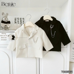 Set bộ vest Minh quân tay dài (ko kèm áo sơ mi) phối dây cài và nơ size 1 đến 7 tuổi BERNIE H0925B31