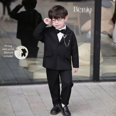Set bộ vest Minh quân tay dài (ko kèm áo sơ mi) phối dây cài và nơ size 1 đến 7 tuổi BERNIE H0925B31