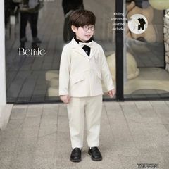 Set bộ vest Minh quân tay dài (ko kèm áo sơ mi) phối dây cài và nơ size 1 đến 7 tuổi BERNIE H0925B31