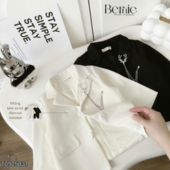 Set bộ vest Minh quân tay dài (ko kèm áo sơ mi) phối dây cài và nơ size 1 đến 7 tuổi BERNIE H0925B31