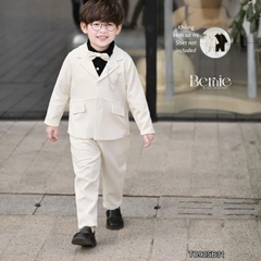 Set bộ vest Minh quân tay dài (ko kèm áo sơ mi) phối dây cài và nơ size 1 đến 7 tuổi BERNIE H0925B31