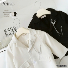 Set bộ vest Minh quân tay dài (ko kèm áo sơ mi) phối dây cài và nơ size 1 đến 7 tuổi BERNIE H0925B31
