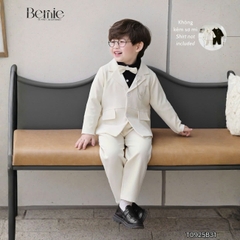 Set bộ vest Minh quân tay dài (ko kèm áo sơ mi) phối dây cài và nơ size 1 đến 7 tuổi BERNIE H0925B31