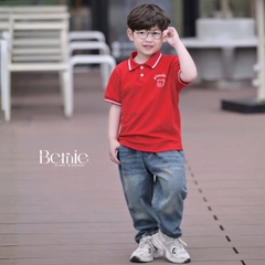 Quần jean quần denim dài FIT wash mài nhẹ cho bé trai phong cách hàn quốc size 11 tới 28kg BERNIE H1125Q55Đ