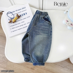 Quần jean quần denim dài FIT wash mài nhẹ cho bé trai phong cách hàn quốc size 11 tới 28kg BERNIE H1125Q55Đ