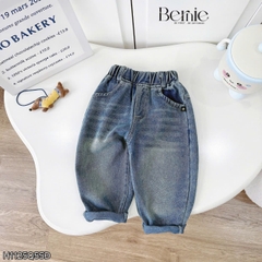 Quần jean quần denim dài FIT wash mài nhẹ cho bé trai phong cách hàn quốc size 11 tới 28kg BERNIE H1125Q55Đ