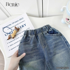 Quần jean quần denim dài FIT wash mài nhẹ cho bé trai phong cách hàn quốc size 11 tới 28kg BERNIE H1125Q55Đ