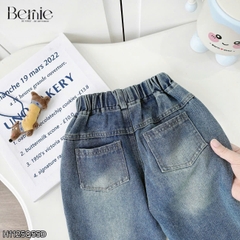Quần jean quần denim dài FIT wash mài nhẹ cho bé trai phong cách hàn quốc size 11 tới 28kg BERNIE H1125Q55Đ
