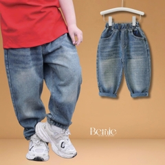 Quần jean quần denim dài FIT wash mài nhẹ cho bé trai phong cách hàn quốc size 11 tới 28kg BERNIE H1125Q55Đ