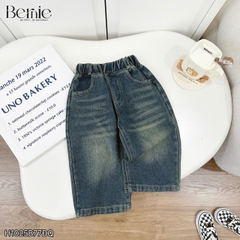 Set đồ áo sơ mi dài tay kèm quần jean và áo thun bên trong, set sơ mi dài sọc kẻ phong cách hàn quốc 1 đến 7 tuổi BERNIE H1025B77Đ