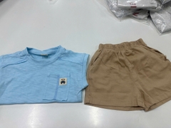 Áo tanktop cotton xược túi ngực thêu gấu dáng hàn quốc cho bé trai bé gái từ 9đến 24kg BERNIE 23A026