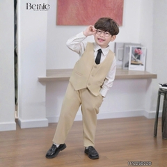 Set vest gi lê tay dài Luxe cho bé trai 4 chi tiết phong cách Hàn quốc size 8 tới 25kg BERNIE H1225B22Đ