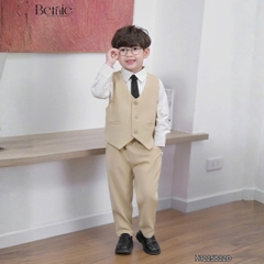 Set vest gi lê tay dài Luxe cho bé trai 4 chi tiết phong cách Hàn quốc size 8 tới 25kg BERNIE H1225B22Đ