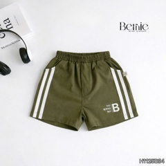Quần short thể thao chất thun cotton phong cách Bernie Boy cho bé trai bé gái size 9 tới 28kg BERNIE H1125B34