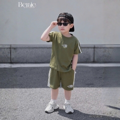 Quần short thể thao chất thun cotton phong cách Bernie Boy cho bé trai bé gái size 9 tới 28kg BERNIE H1125B34