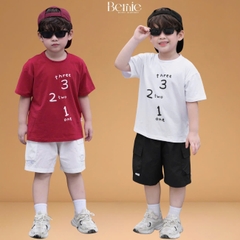 Set bộ thể thao Football cho bé trai áo tay ngắn họa tiết in chữ và số 10 kèm quần short size 9 tới 28kg BERNIE H1125B36