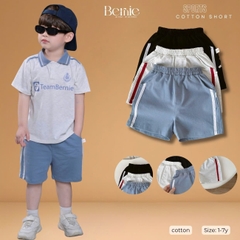 Quần short quần đùi chất thun cotton phong cách Sport cho bé trai bé gái size 9 tới 28kg BERNIE H0226Q39Đ