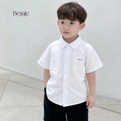 Áo sơ mi tay ngắn cho bé trai phối túi phong cách hàn quốc Boss size 9 tới 28kg BERNIE T1025B67Đ