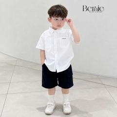 Áo sơ mi tay ngắn cho bé trai phối túi phong cách hàn quốc Boss size 9 tới 28kg BERNIE T1025B67Đ