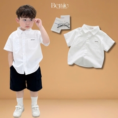Áo sơ mi tay ngắn cho bé trai phối túi phong cách hàn quốc Boss size 9 tới 28kg BERNIE T1025B67Đ