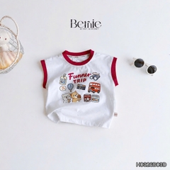 Áo thun áo tanktop sắc màu phong cách hàn quốc cho bé đi chơi đi học size 1 tới 7 tuổi BERNIE H0326B03Đ