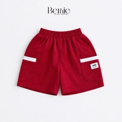 Quần short quần thun cotton sắc màu cho bé trai đi chơi đi học mặc nhà size 1 tới 7 tuổi BERNIE H0326B03Đ