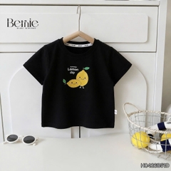 Set bộ bé trai áo thun tay ngắn họa tiết Lemon kèm quần short jean cho bé trai size 9 đến 25kg BERNIE H0426B51Đ