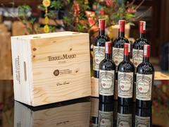 Hộp gỗ 6 chai rượu vang đỏ Terre Di Mario Vino Rosso
