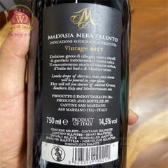 Rượu Vang Ý M Malvasia Nera – San Marzano