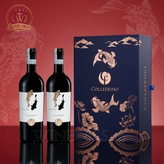 Hộp quà 2 chai rượu vang đỏ Cá Chép vàng