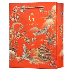 Hộp Quà Đựng Rượu Vang 1 Chai Thuận buồm xuôi gió - Màu cam