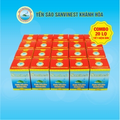 [Combo 20 lọ] Nước Yến sào Sanvinest Khánh Hòa Không đường lọ 70ml - 102