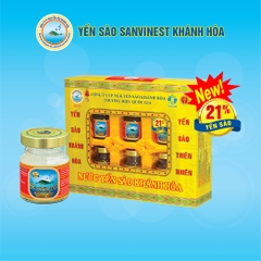 Nước Yến sào Sanvinest Khánh Hòa lọ 70ml, 21% Yến sào, có đường. Hộp 6 lọ - S101H6