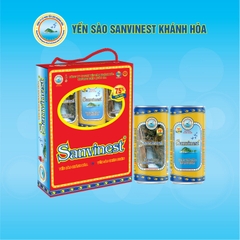 Hộp 06 lon 190ml, 7.5% Yến sào. Nước Yến sào Khánh Hòa Sanvinest. S121-H6