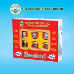 Nước Yến sào Sanvinest Khánh Hòa Không đường lọ 70ml, hộp 6 lọ - 102H6