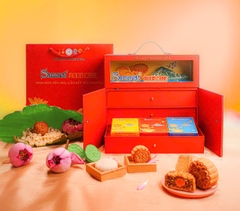 Hộp quà tặng cao cấp 09 Bánh Trung Thu Yến Sào Khánh Hòa Sanest Mooncake 2025 - 90g/Bánh