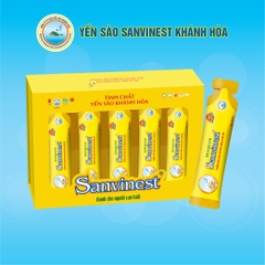 Tinh Chất Yến Sào Khánh Hòa Sanvinest - Hộp Quà Tặng 20 Túi 25ml Có Đường, Dành Cho Người Cao Tuổi - Hỗ Trợ Sức Khỏe, Tiện Lợi, Hấp Thụ Tối Đa Dưỡng Chất