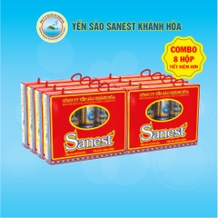 [Combo 8 hộp] Nước yến sào Khánh Hòa Sanest Hộp 10 Lon 190ML - 001H10