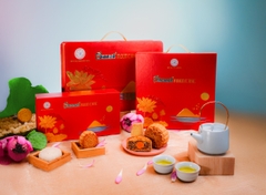 Bánh Trung Thu Yến sào Khánh Hòa 2025 - Hộp 04 Bánh Trung Thu 120g, 200g [02 Nhân Thập Cẩm + 02 Nhân Mềm]