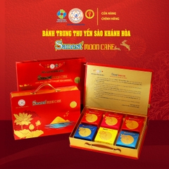 Bánh Trung Thu Yến Sào Khánh Hòa Sanest Mooncake 2025 - Hộp quà cao cấp 06 Bánh 200g.